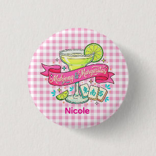 Mahjong and Margaritas Game Night Cocktail Button