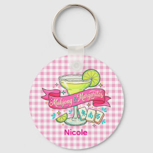 Mahjong and Margaritas Game Night Cocktail Keychain