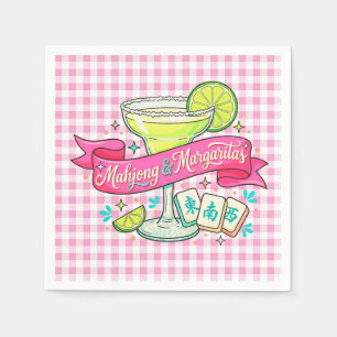Mahjong and Margaritas Game Night Cocktail Napkins