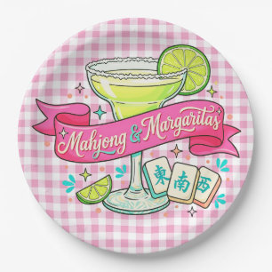 Mahjong and Margaritas Game Night Cocktail Paper Plates