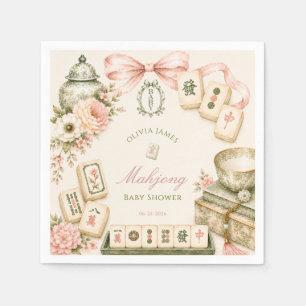 Mahjong baby shower napkins