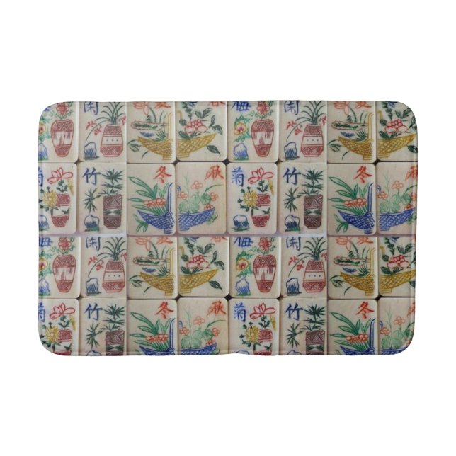 Mahjong Bathroom Bath Mat (Front)