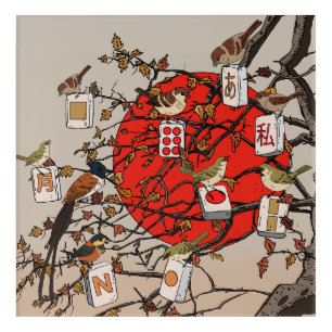 Mahjong Birds Game Acrylic Print