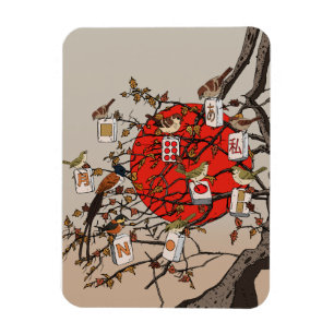 Mahjong Birds Game Magnet