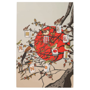 Mahjong Birds Game Metal Print