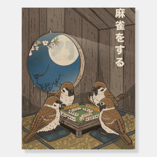 Mahjong birds playing Game Foam Board