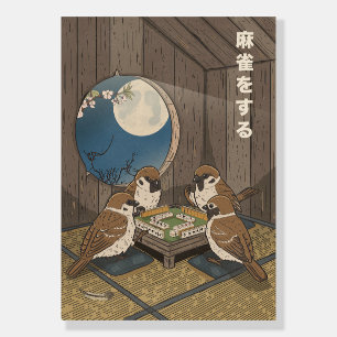 Mahjong birds playing Game Foam Board