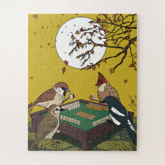 Mahjong birds playing Game Jigsaw Puzzle