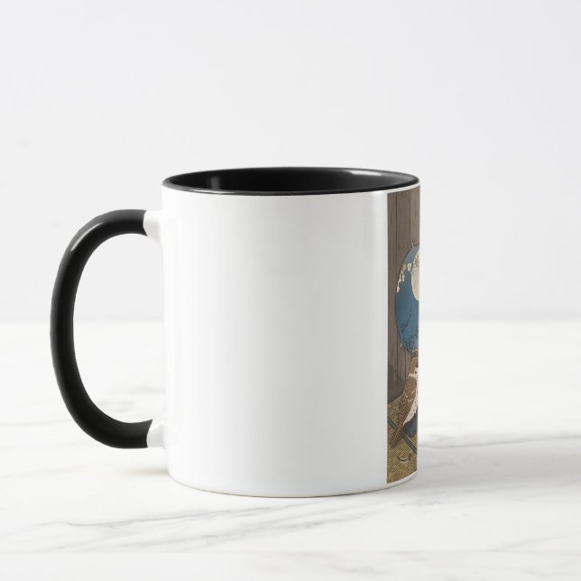 Mahjong birds playing Game  Mug (Left)