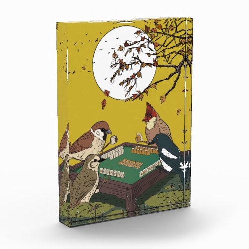 Mahjong birds playing Game  Photo Block