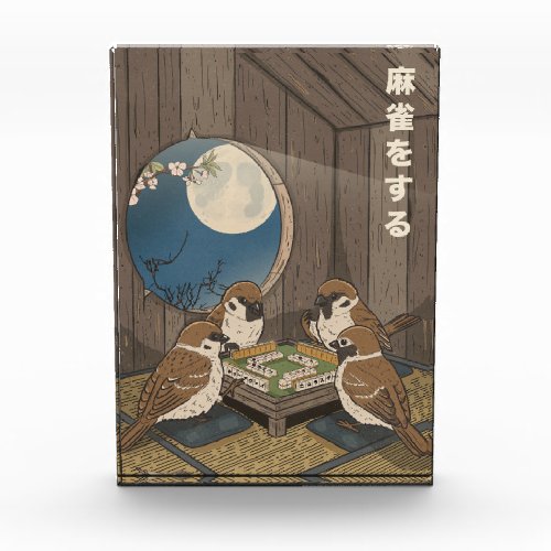 Mahjong birds playing Game  Photo Block