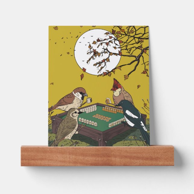 Mahjong birds playing Game  Picture Ledge (Front)