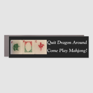 Mahjong bumper sticker car magnet
