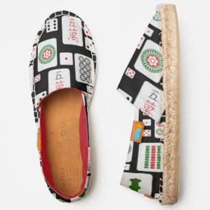 Mahjong cards game dice espadrilles