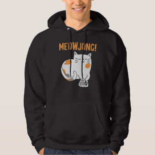 Mahjong Cat Player Board Game Mah-Jongg China Soli Hoodie