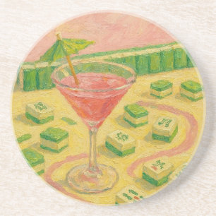 Mahjong Chic Painting Cocktail  Coaster