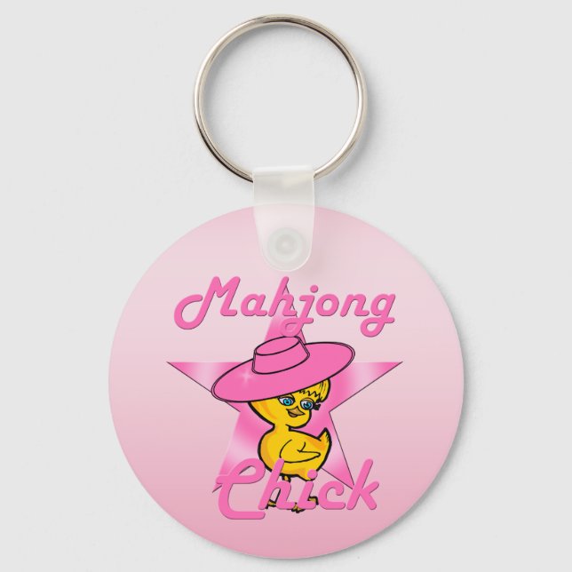 Mahjong Chick #8 Keychain (Front)