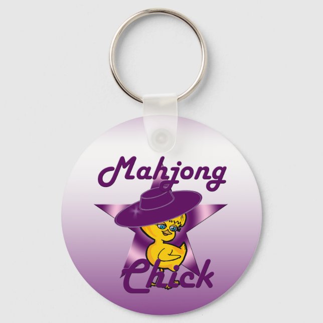 Mahjong Chick #9 Keychain (Front)