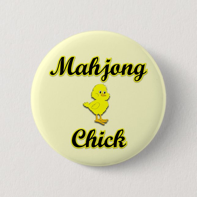 Mahjong Chick Button (Front)
