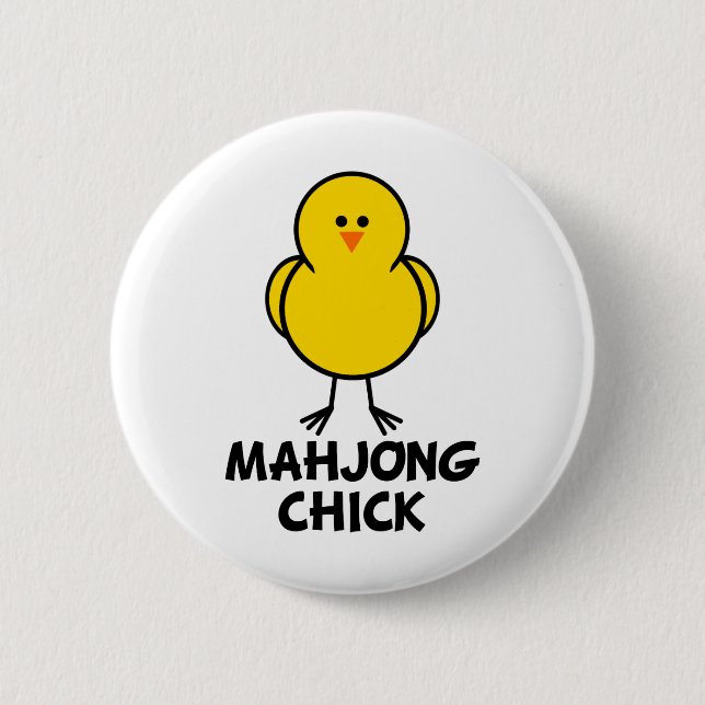 Mahjong Chick Button (Front)