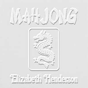 Mahjong Chinese Style Text, Dragon Tile, Add Name Embosser