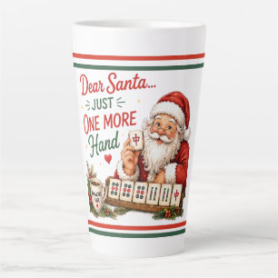 Mahjong Christmas Humor Latte Mug