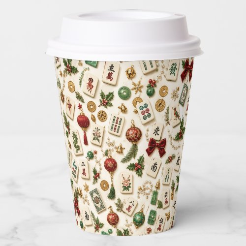 Mahjong Christmas Paper Cups