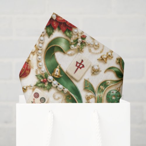 Mahjong Christmas Tissue Paper