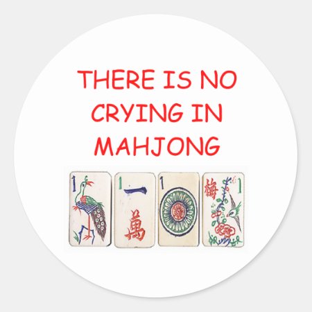 Mahjong Classic Round Sticker
