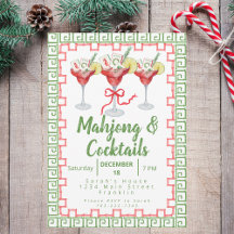 Mahjong Cocktails Christmas Party Grandmillennial
