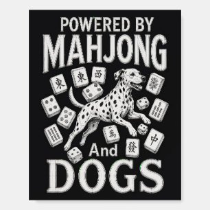 Mahjong & Dalmatian Dog Lover Gift Foam Board