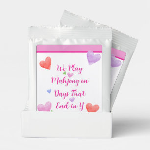 Mahjong Days End in Y Watercolor Valentine's Heart Lemonade Drink Mix