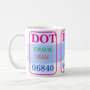 Mahjong Dot Crack Bam Bold colors Watercolor Check Coffee Mug