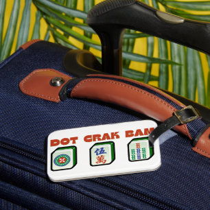 Mahjong Dot Crak Bam Luggage Tag