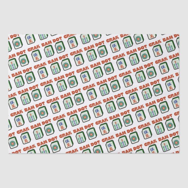 Mahjong Dot Crak Bam  Tissue Paper (Front)