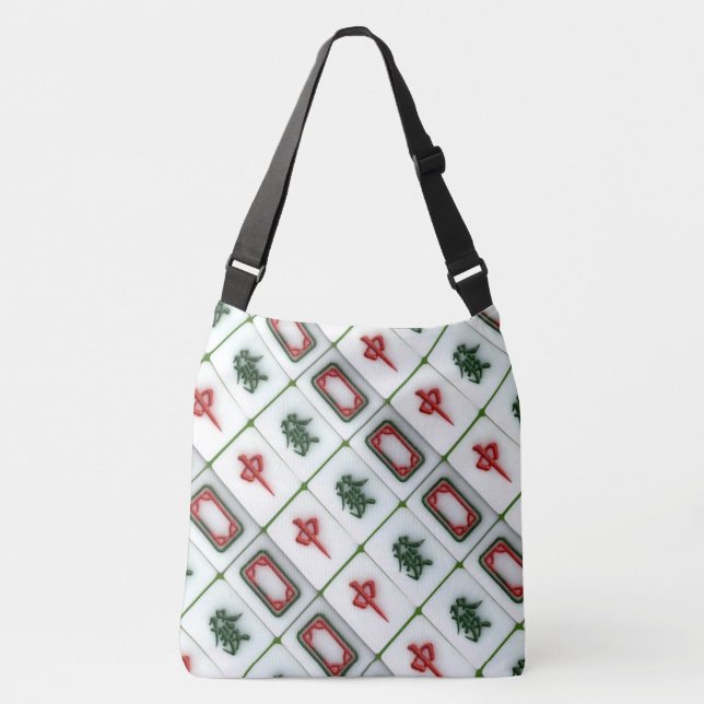 Mahjong dragons good luck crossbody bag (Front)