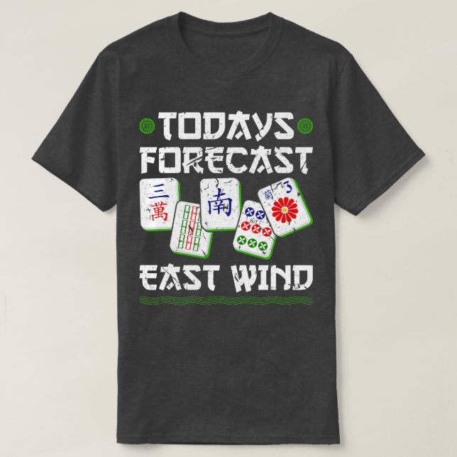 Mahjong East Wind Mah Jongg T-Shirt (Design Front)