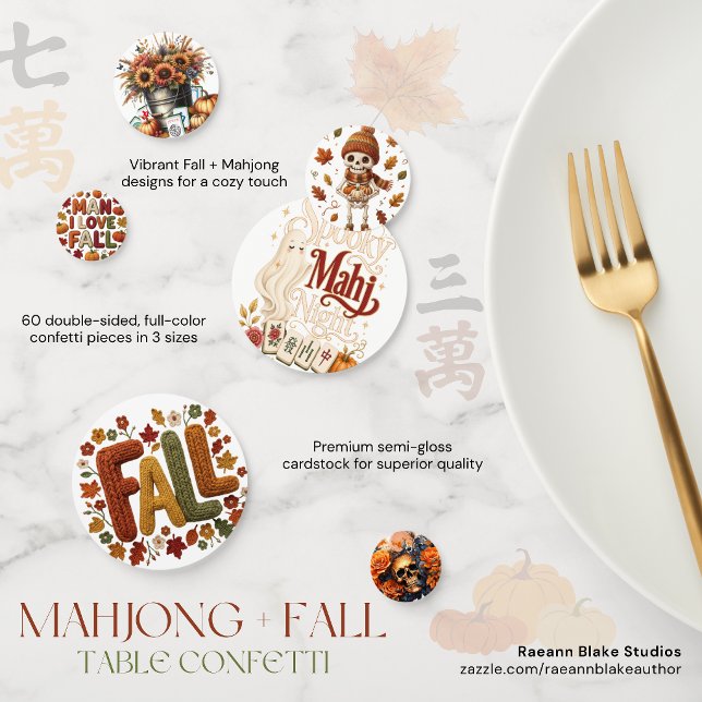 Mahjong + Fall Designed Table Confetti (Creator Uploaded)