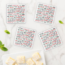 Mahjong Fan Acrylic Coaster Set