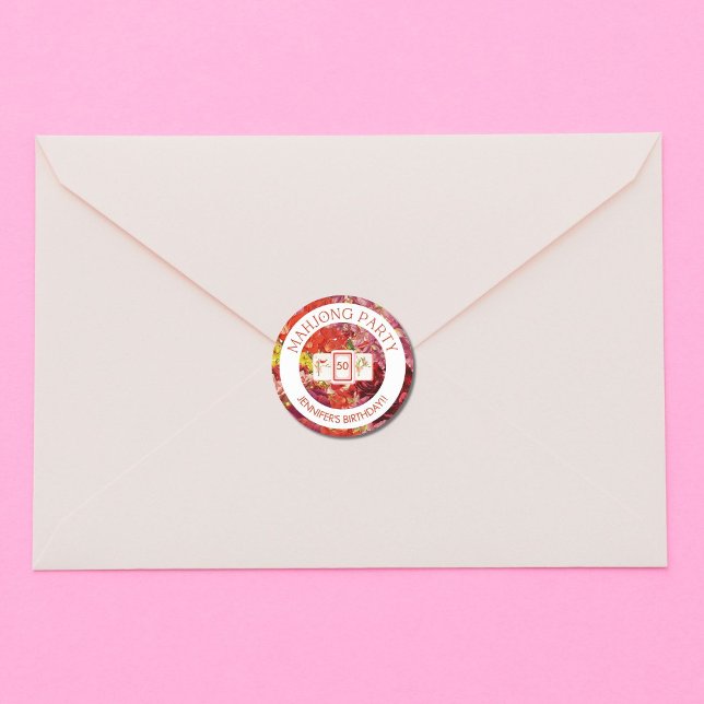 Mahjong Floral Customizable Sticker (Creator Uploaded)