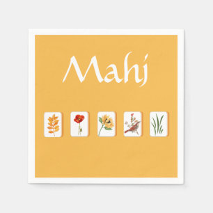 Mahjong Flower Tiles Napkins