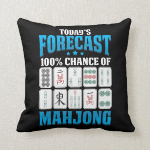 Mahjong Forecast Mah Jong Boardgame Lover Throw Pillow