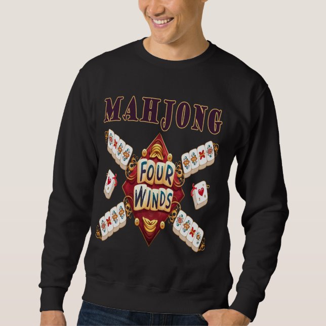 Mahjong Four Winds Funny Pun Sweatshirt (Front)