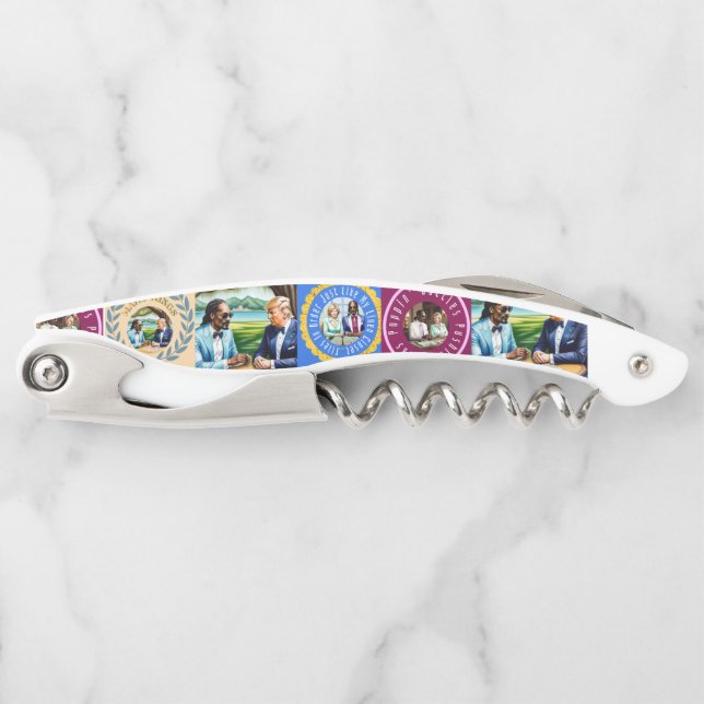 Mahjong Funny Corkscrew: Martha Snoop and Trump~! Waiter's Corkscrew (Front)