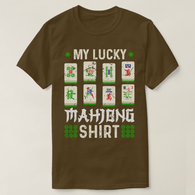 Mahjong Game Mah Jong T-Shirt (Design Front)