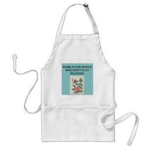 mahjong game player adult apron