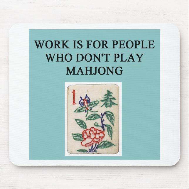 mahjong game player mouse pad (Front)