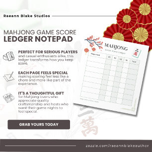 Mahjong Game Score Ledger Notepad