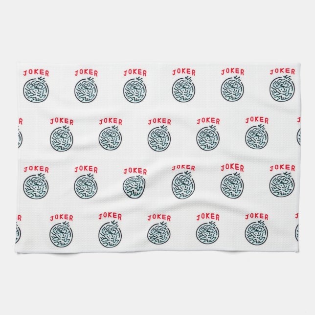 MahJong game symbol Joker tile Kitchen Towel (Horizontal)