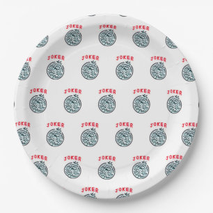 MahJong game symbol Joker tile Paper Plates